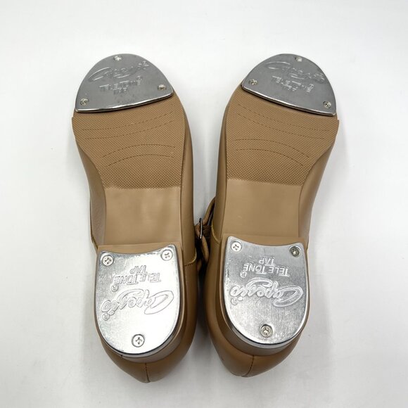Capezio Womens Size‎ 7.5 3800 Mary Jane Caramel Tan Buckled Dance Tap Shoes - Picture 9 of 13